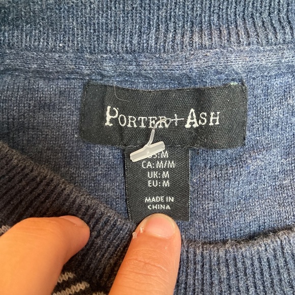 Porter + Ash blue stripped thick long sleeve - Picture 2 of 2